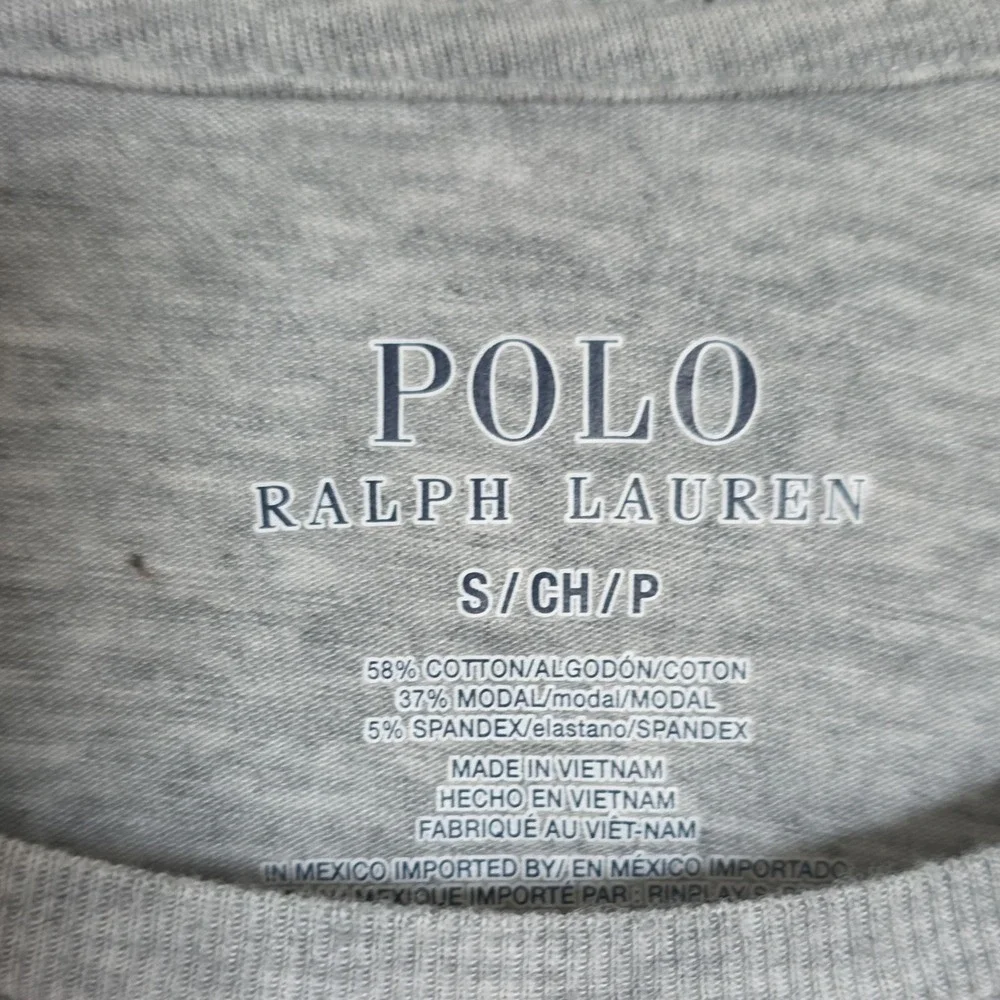 Polo Ralph Lauren Men's Gray Long Sleeve Crew Neck T-Shirt Size S
